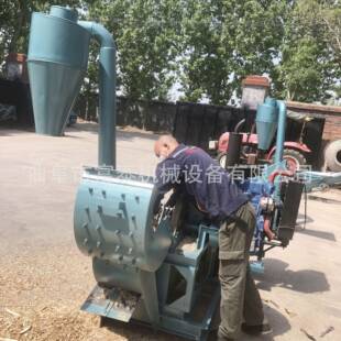 杉木圆木桑条柠条粉碎设备移动式食用菌粉碎机边角料竹子切片机