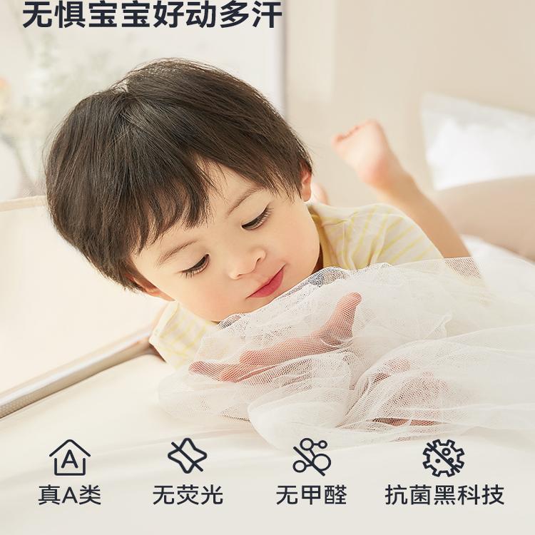 2025跨境新款家用卧室婴儿童全底防掉床1米8床拉链防摔蚊帐