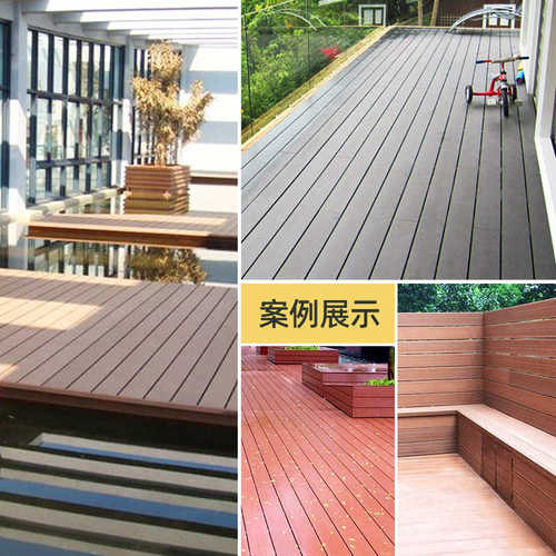 品臻加工木塑地板公园栈道wpc塑木地板定制户外园林圆孔塑木地板