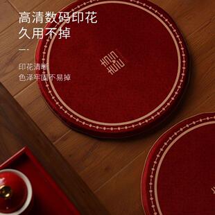 新中式跪垫结婚加婚厚礼婚房装饰庆新款喜字圆厂家直供形结婚婚坐