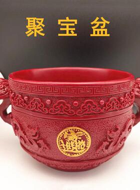 朱砂摆件聚宝盆天然紫金砂招财聚财家用存钱罐米缸八方来财开 业