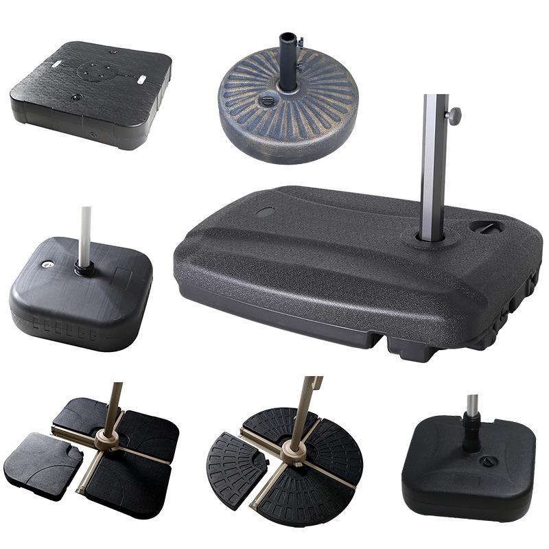 户外遮阳伞底不锈钢太阳伞香蕉伞座注水注沙伞座大理石水泥伞底座