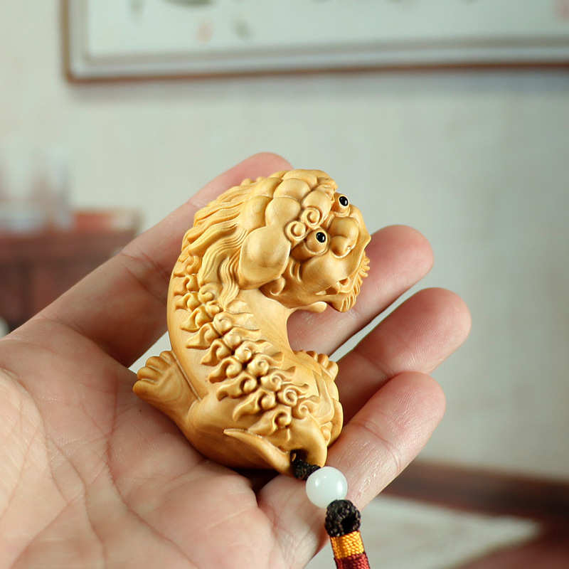 黄杨木雕刻貔貅手把件把玩件文玩盘玩工艺品饰品