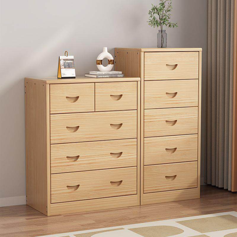 实木收纳储物抽屉简易多功能松木斗柜现代搭配三四五六七斗橱