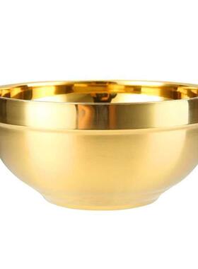Gold Stainless Steel Bowl for ChildrenThick Double-layer