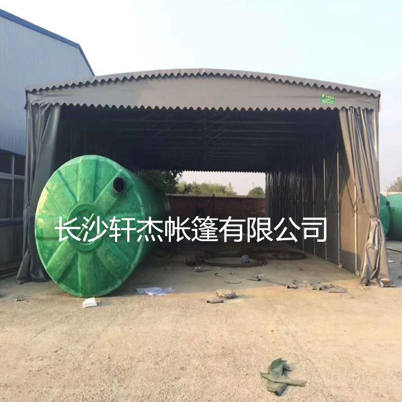 大型仓库折叠雨棚活动推拉雨蓬遮阳蓬伸缩遮阳篷移动工地帐篷