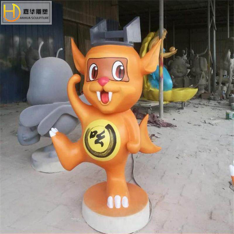 玻璃钢卡通雕塑制作商场美陈卡通人物动物吉祥物造型落地摆件
