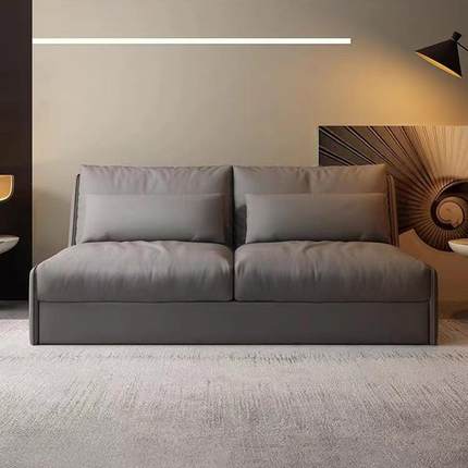 端沙发床高折叠家用XAO科技布两用厅能书房小客户型奶油色多功轻