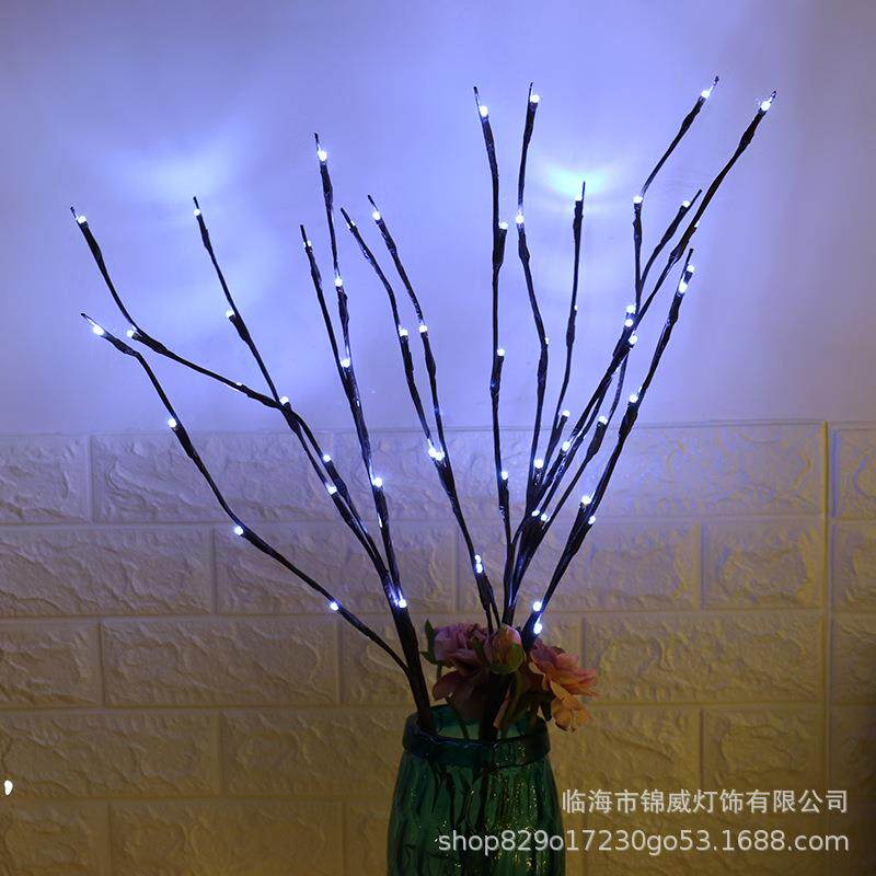 LED彩灯闪灯树枝灯房间装饰灯节日灯枝条灯20头家居花瓶装饰树灯