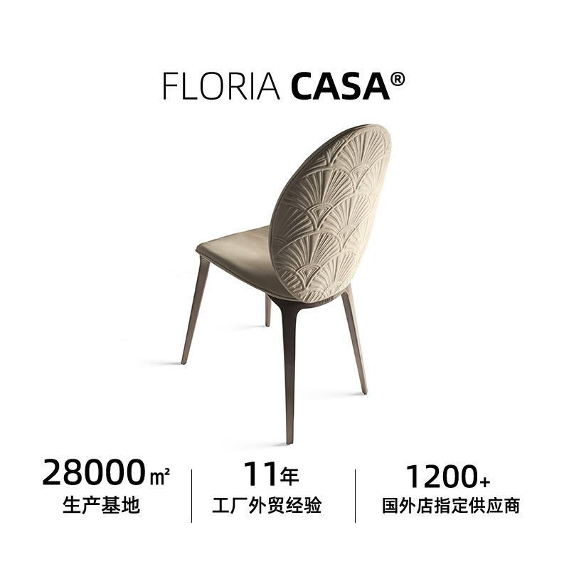 出口轻奢餐椅后现代高端别墅豪宅家具意式奢华靠背高档餐椅