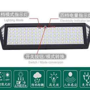 太阳能灯 light户外庭院惠民太阳能路灯 118LED三面壁灯solar