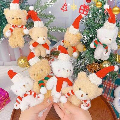 Christmas Cute Bear Plush Doll Christmas Tree Cake Home
