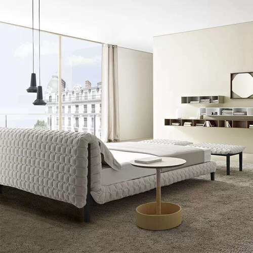 ruche床实木水曲柳法式高档双人布艺床设计师写意空间别墅大平层