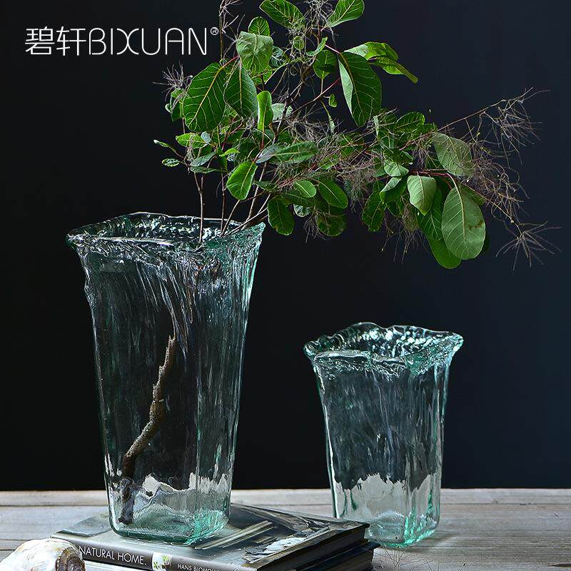碧轩吕林霞西班牙风格玻璃花瓶居家客厅装饰品水培透明插花花瓶
