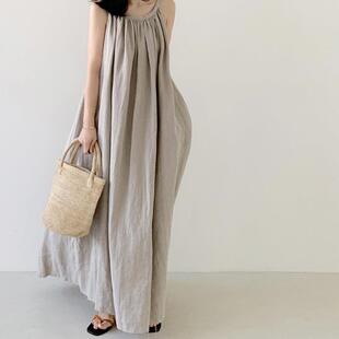 camisole length dress knee skirt with Sleeveless