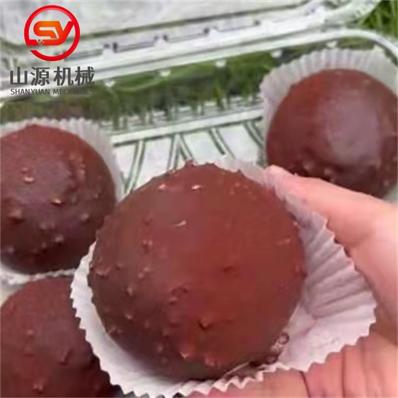 巧克力香草面包涂层机瀑布式带加热裹浆机设备巧克力面包裹涂机