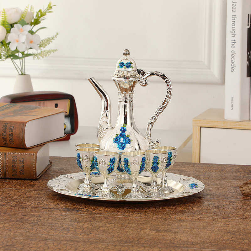 复古轻奢酒具套装高级感家用酒壶酒杯摆件典雅贵气白酒酒杯分酒器