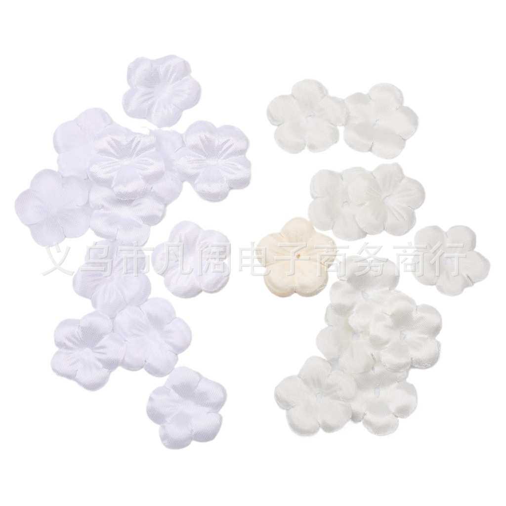 DIY手工材料 直径2cm 色丁绢布五瓣梅花桃花 婚纱服饰装饰