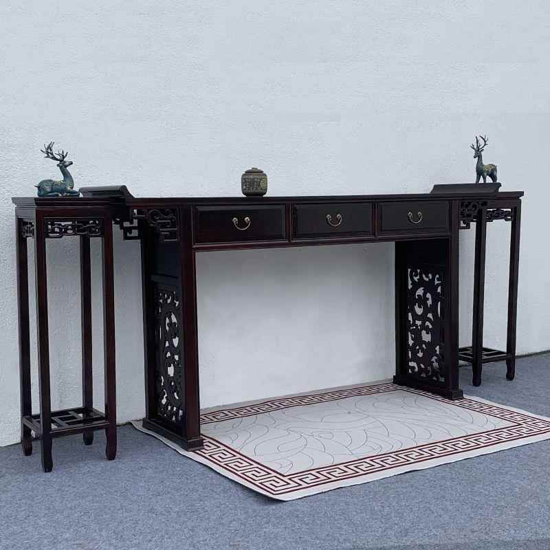 关中式案条案实木中堂条几台榆木玄古玩桌底座展示摆桌ltao1006翘