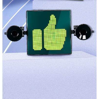 快乐马夫3车载LED显示屏汽车后窗挡风玻璃语音互动画车小宝表情灯