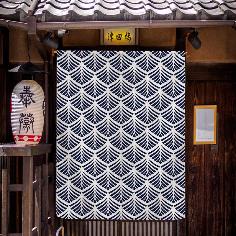 日式和风饭店厨房门帘厕所隔断窗门头装饰挂布料理店寿司店半帘子