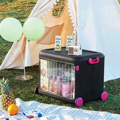 儿YTB动童玩具收纳箱容量可移小推车可叠玩偶整理高置大地箱收纳