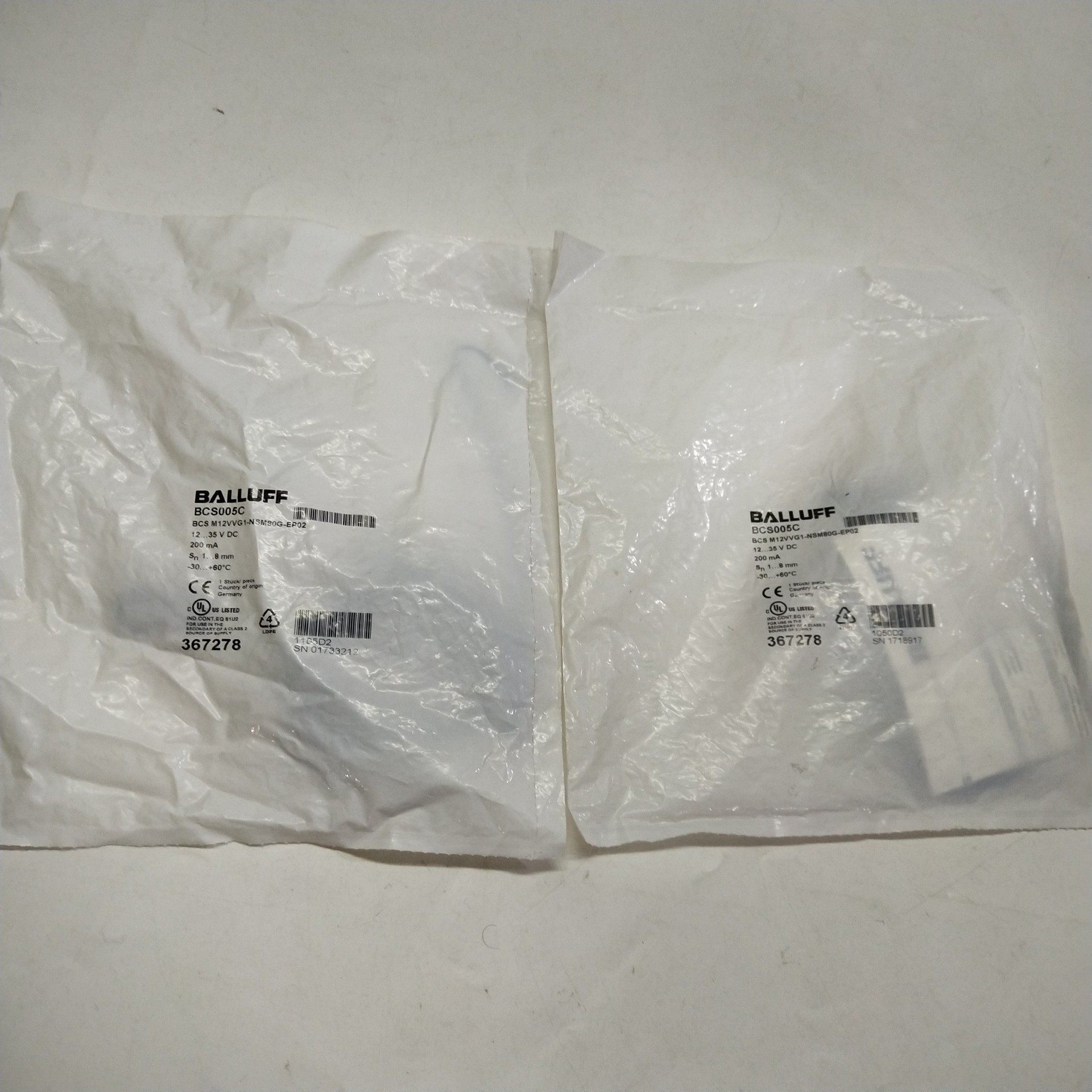 BALLUFF巴鲁夫BCS005C BCS M12VVG1-