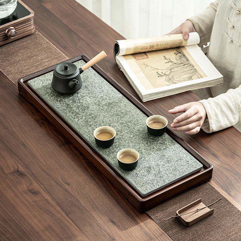 竺石重乌金竹石盘茶复古轻奢客厅排水功式茶台CP221028干泡盘夫茶