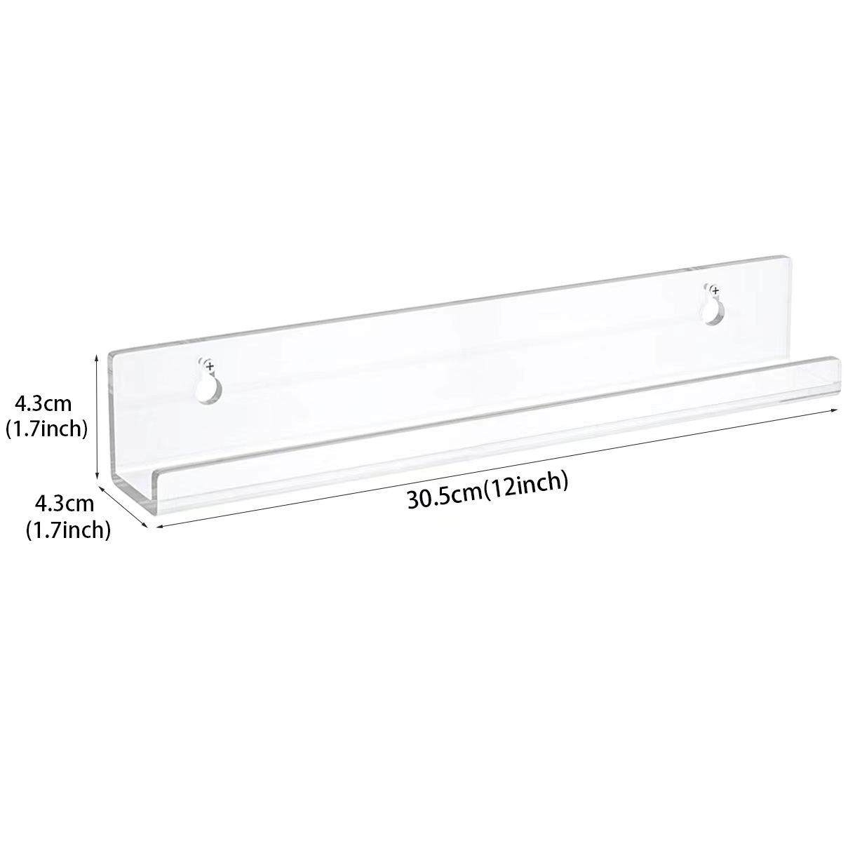 壁挂式展示架书架亚克力透明收纳架u型置物架墙上挂式少儿书架