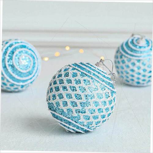 Christmas ball pendant lace mesh baIl pendant吊饰彩球