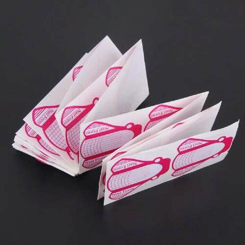 50/100PCS Nail Form DIY Nail Art Extension Guide Forms