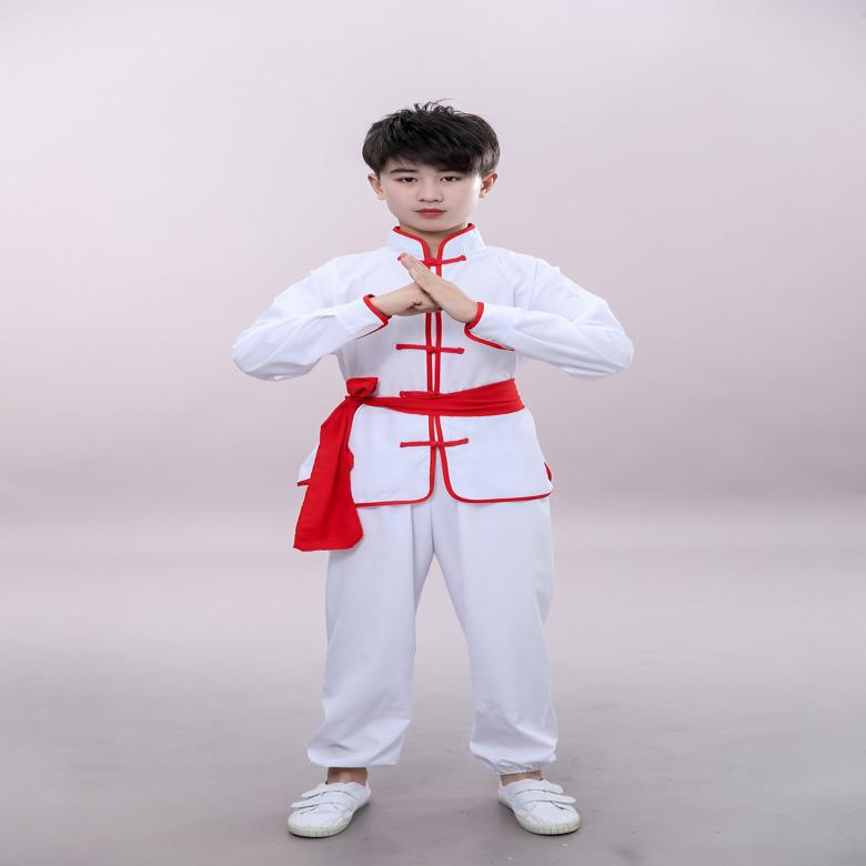 中小学生武术服秧歌服腰鼓打鼓服装舞龙舞狮表演服男女太极演出服