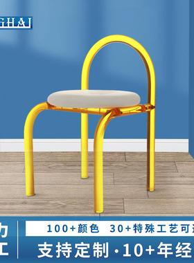 庭海亚克力餐椅水晶凳化妆椅客厅卧室厨房家用商用靠背椅多色可选