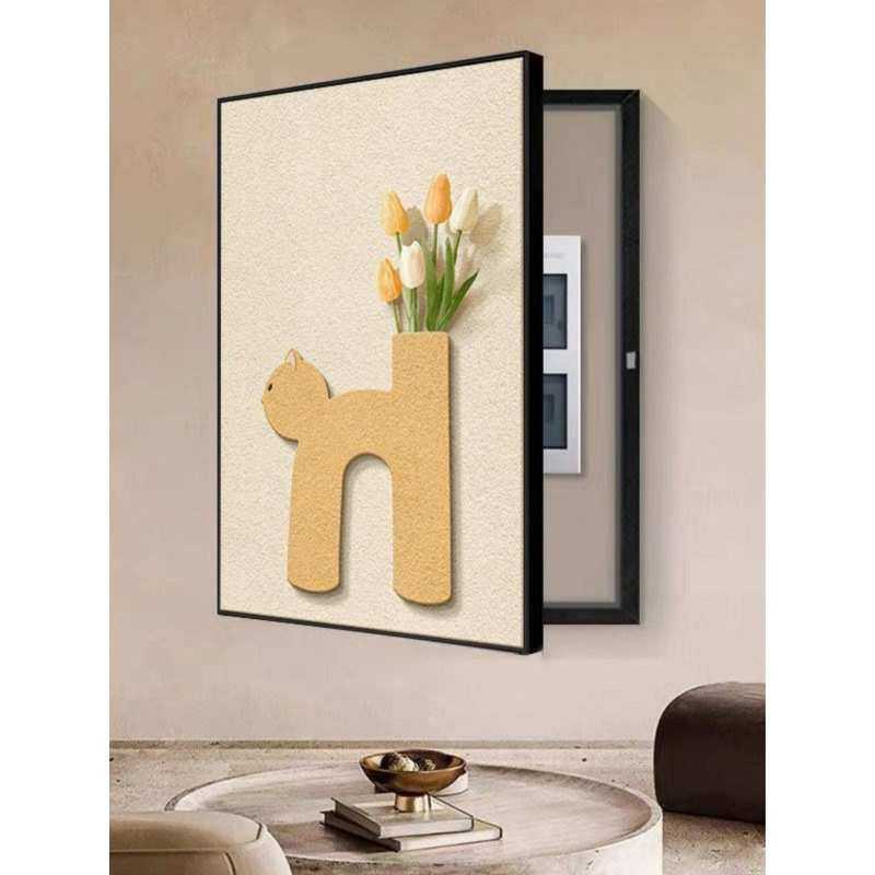 小清新竖款大尺寸电表箱装饰画电表盒遮挡开关电闸电表盒遮挡挂画,家居饰品,现代装饰画,淘宝优惠券,粉丝福利购,淘宝优惠卷