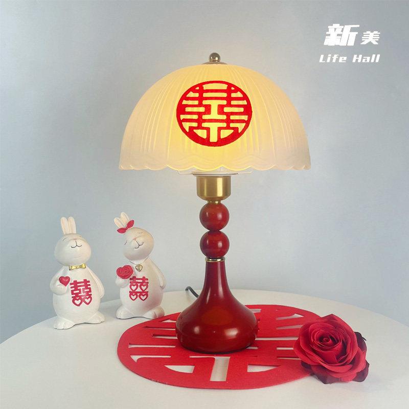 陪嫁新婚庆高档长明灯结婚一对婚房台灯床头灯礼物送新人闺蜜新娘