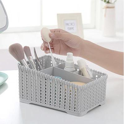 镂空盒收纳分格手机家用茶几杂物彷藤编织篮小号客厅多格镂空筐