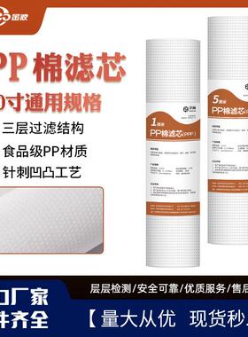10英寸PP棉滤芯 1/5μmPPF聚丙烯喷熔滤芯针刺100g袋装净水器滤芯