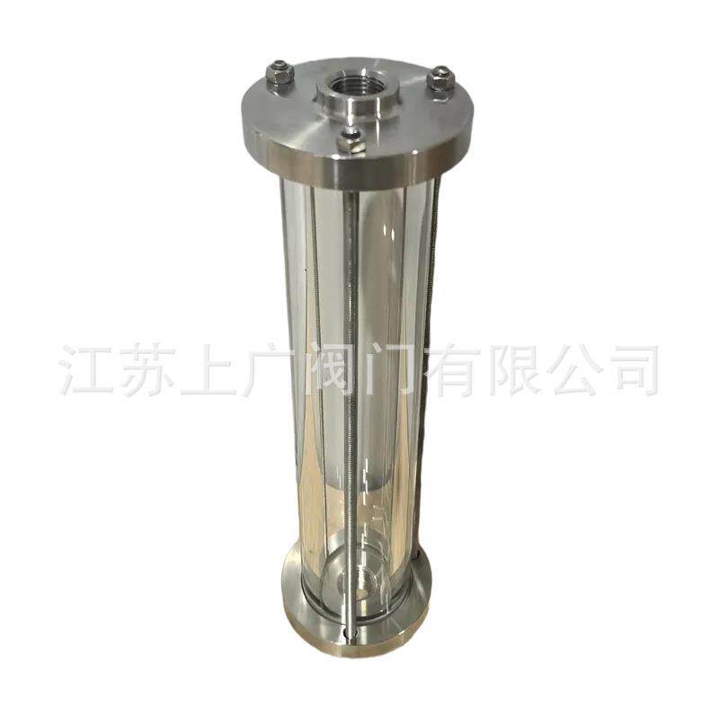 04观不锈钢内纹视盅丝扣管道玻璃视镜法兰水流3指KCF示器察螺窗