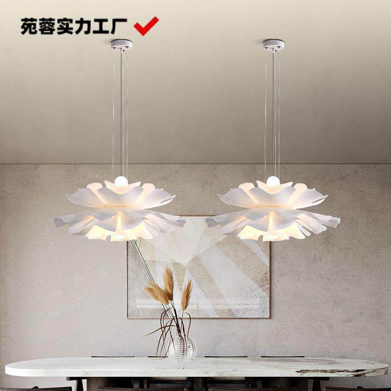 简间约现泡代房卧室吊灯铁艺LED螺口网红奶油风儿童衣帽餐824厅灯