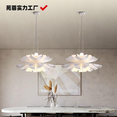 间简艺约现代卧儿室吊灯铁LED螺口泡网红奶油风童房534衣帽餐厅灯