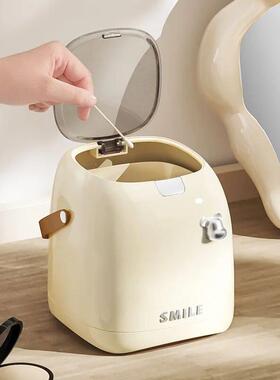 Beishan 2L Luxury Desktop Trash Can, Small Paper Basket With