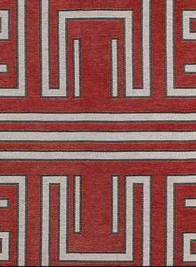 色织雪尼面绒中字式提N花沙发抱枕装饰料GALEN-C工纹图案GALE-C