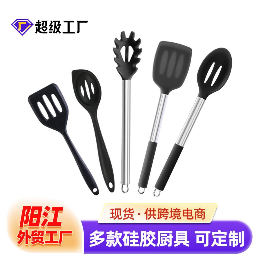 厨房用品硅胶锅铲勺多尺寸多款式不粘锅适用饭勺饭铲漏铲厨房配件