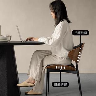 严奢中古风伊RZL姆餐用椅家实餐木椅子极简凳子斯有靠背桌椅子餐