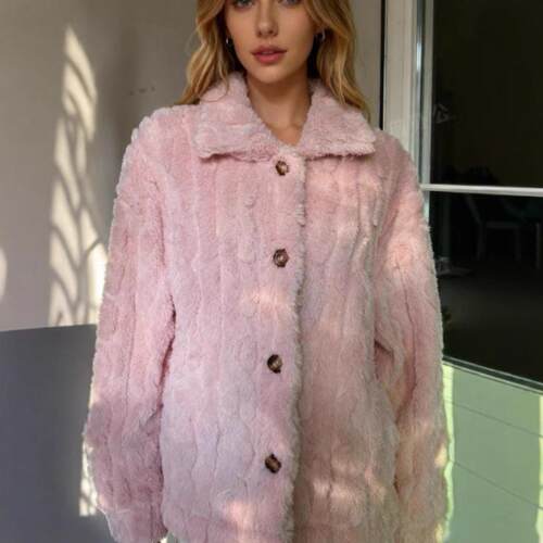 Double sided velvet Fried Dough Twists women's coat plush