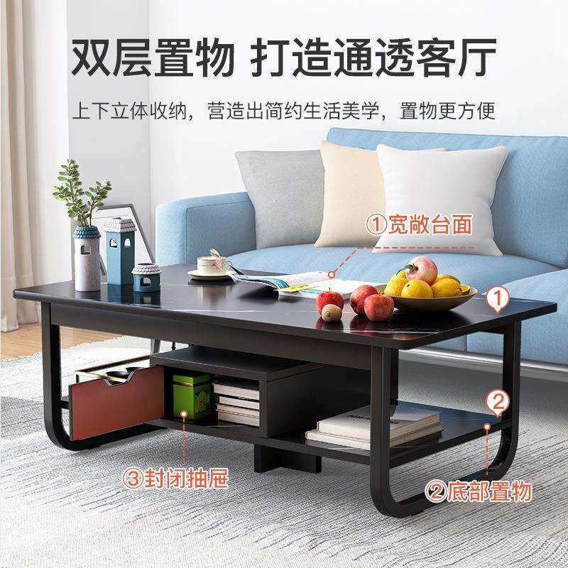 茶几客厅家用小户型简约现代创意茶桌双层沙发边几方桌简易小桌子