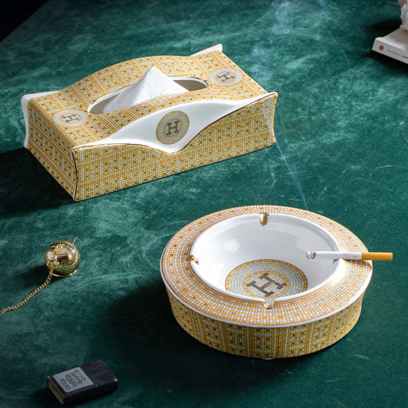 金h系列陶瓷米缸水缸咖啡具茶具厅水果盘纸巾盒烟缸经典简约送礼