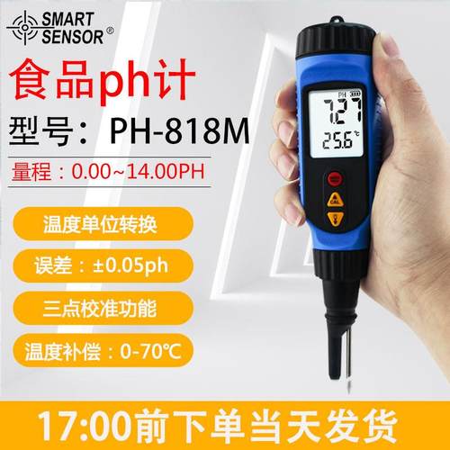 PH计PH818m刺入式发面团馒头水果蔬菜肉类温度酸碱度检测仪
