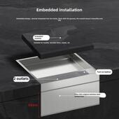 国际电工不锈钢超薄隐形地面大理石嵌入式 地面插座扁平防水隐藏地