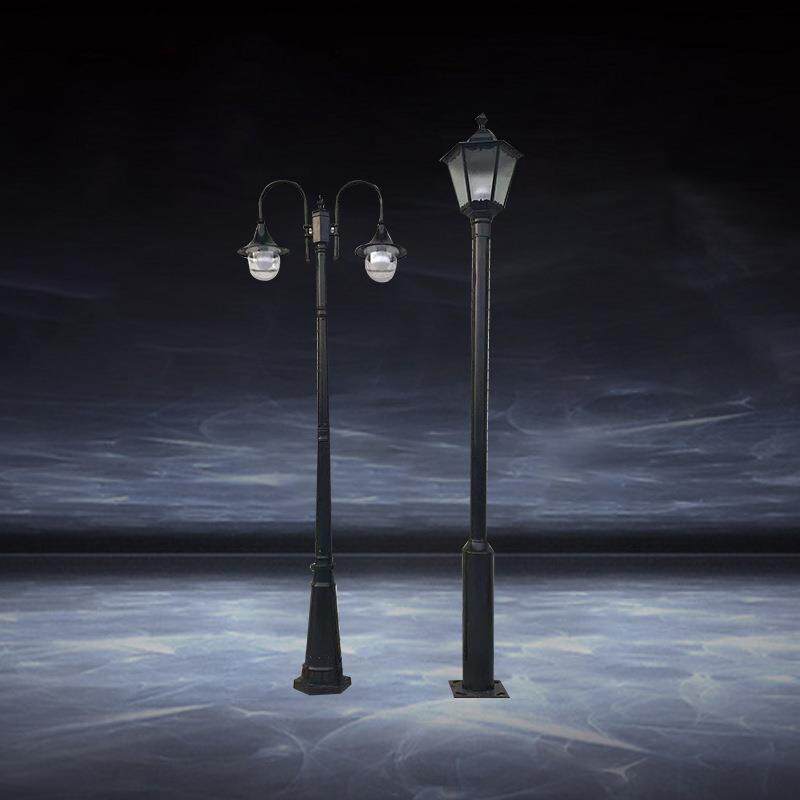 户外仿古庭院灯路灯3米铝材户外景观庭院灯欧式别墅草坪LED庭院灯
